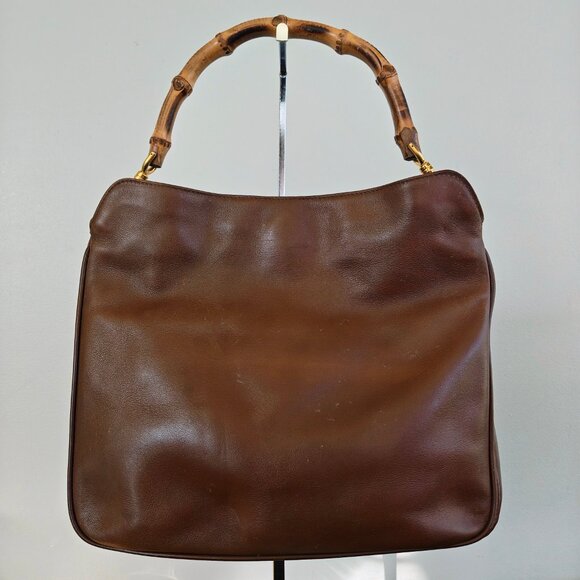 GUCCI Leather Bamboo Handle Bag - Picture 12 of 16